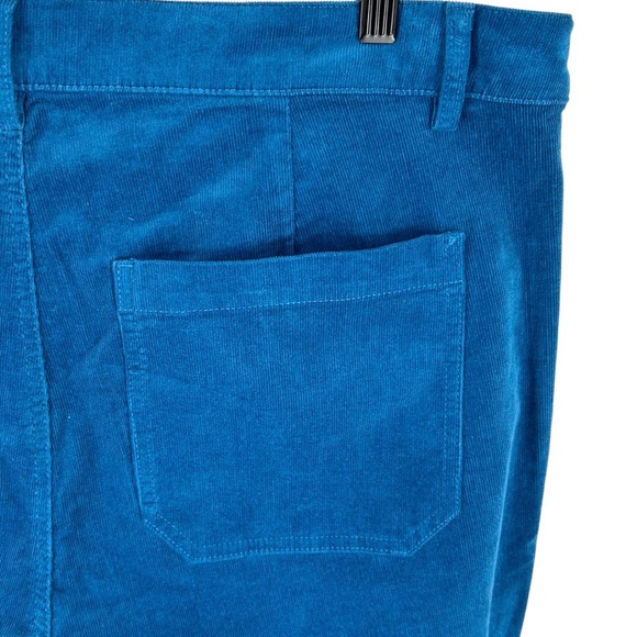 NWT J. Crew Factory Corduroy High-Rise Wide-Leg Cropped Pant in Seaport Blue 34 - Picture 9 of 11